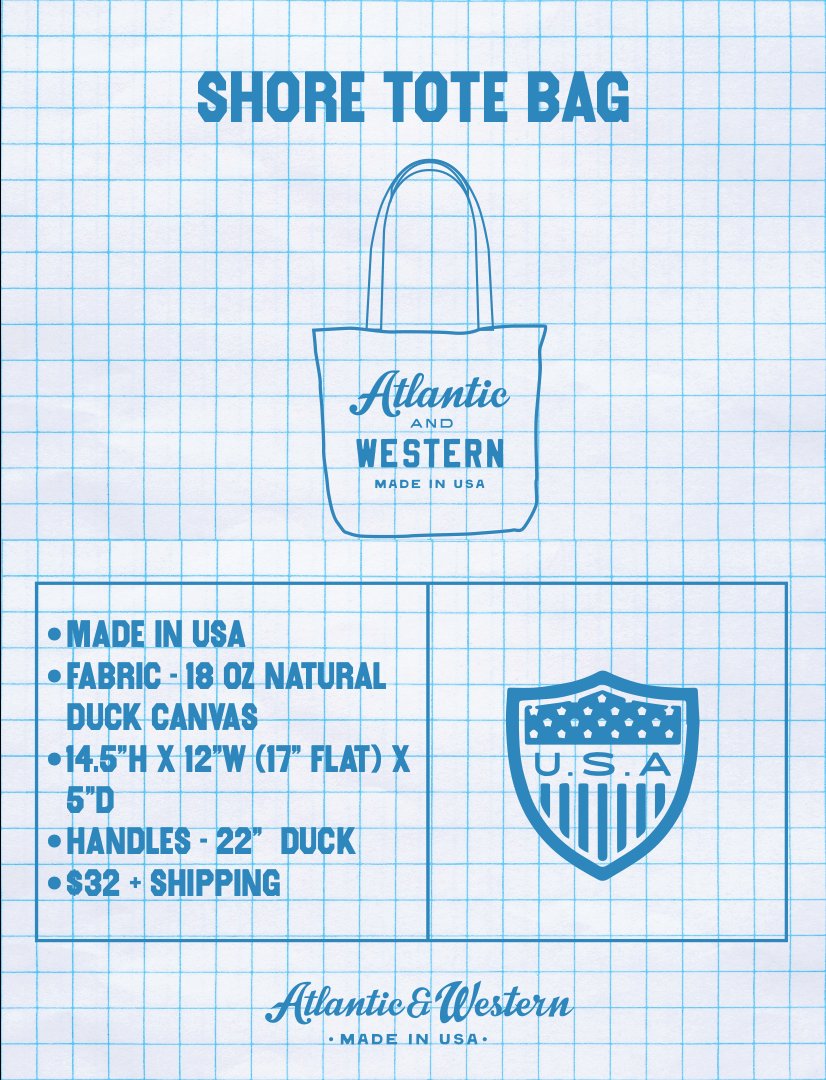 MADE IN USA Shore Tote Bag - Natural/Black