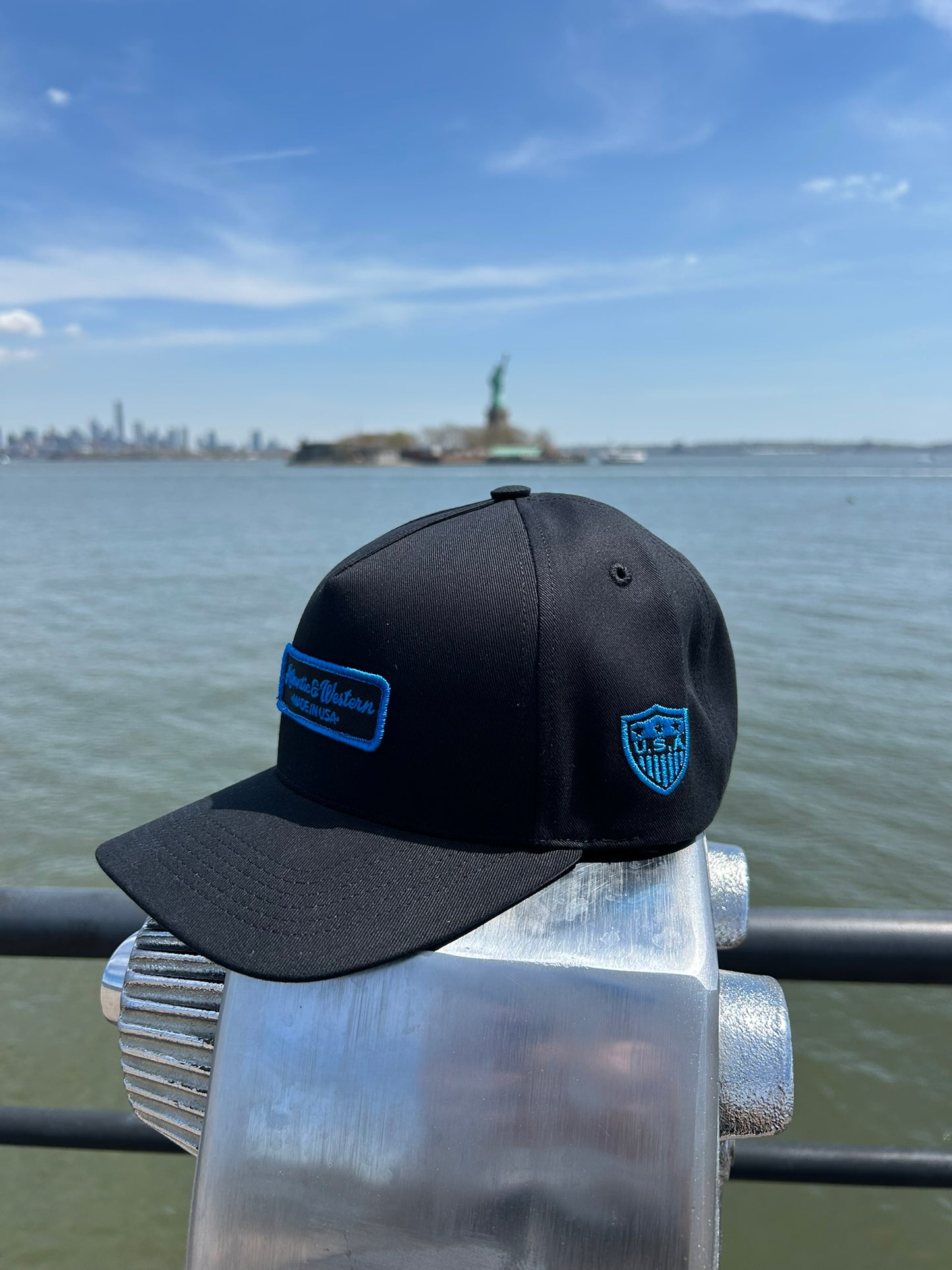 MADE IN USA Atlantic & Western Standard 5-Panel Baseball Cap - Black/Blue