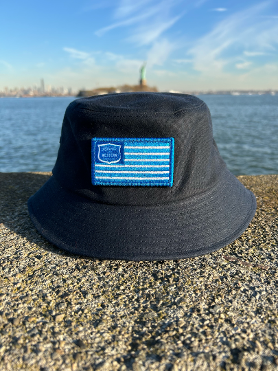 MADE IN USA Saltwater Wax Canvas Bucket Hat – Navy - Size S/M