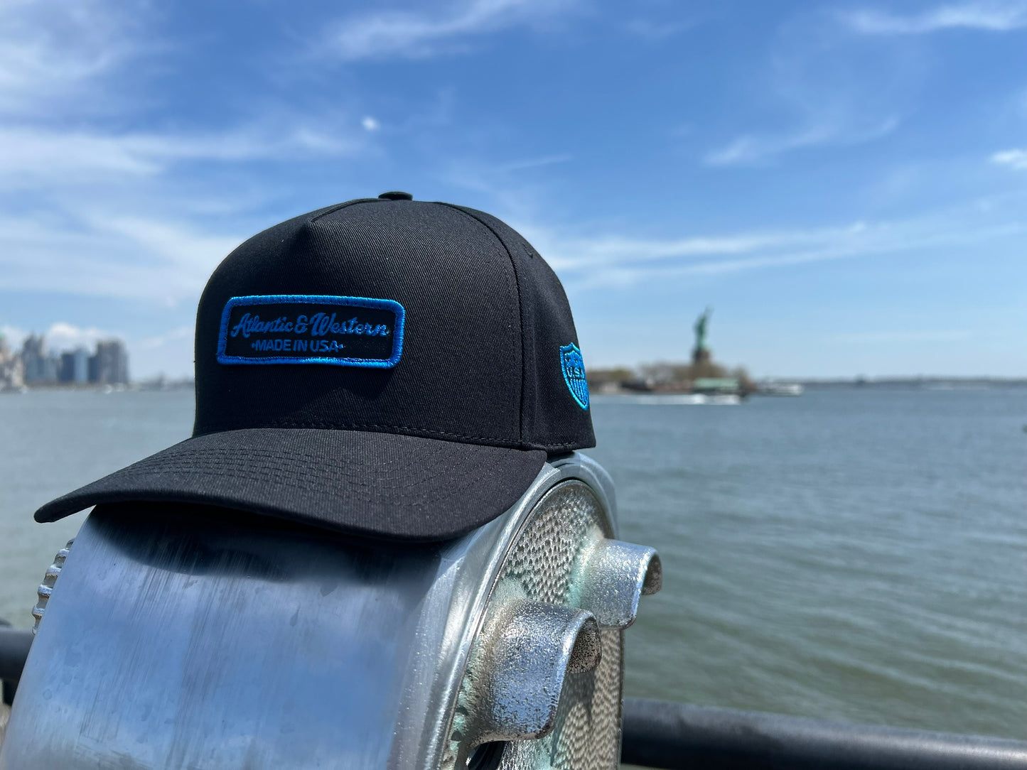 MADE IN USA Atlantic & Western Standard 5-Panel Baseball Cap - Black/Blue