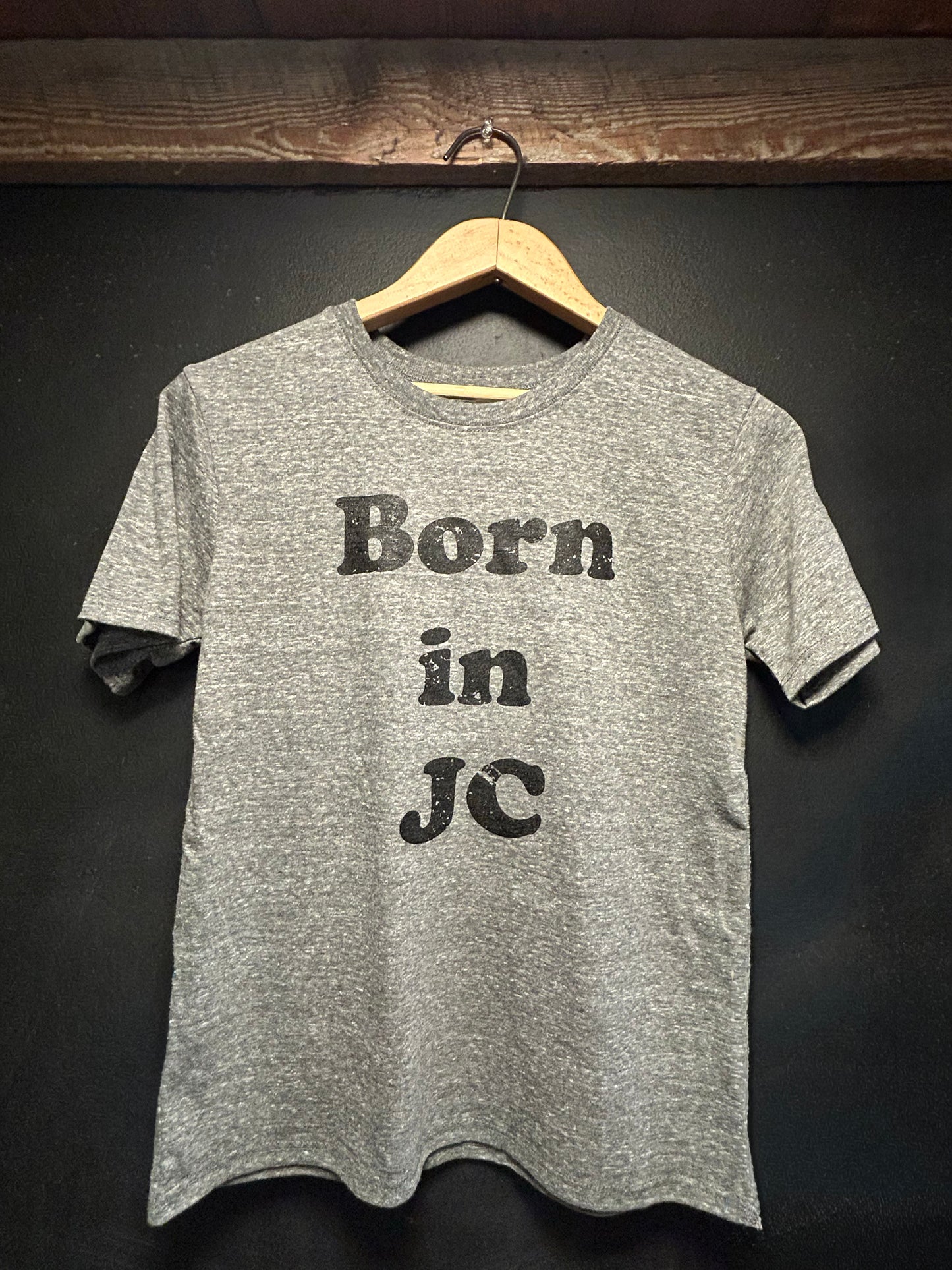 INFANT MADE IN USA Born in Jersey City T-Shirt - Vintage Grey/Black