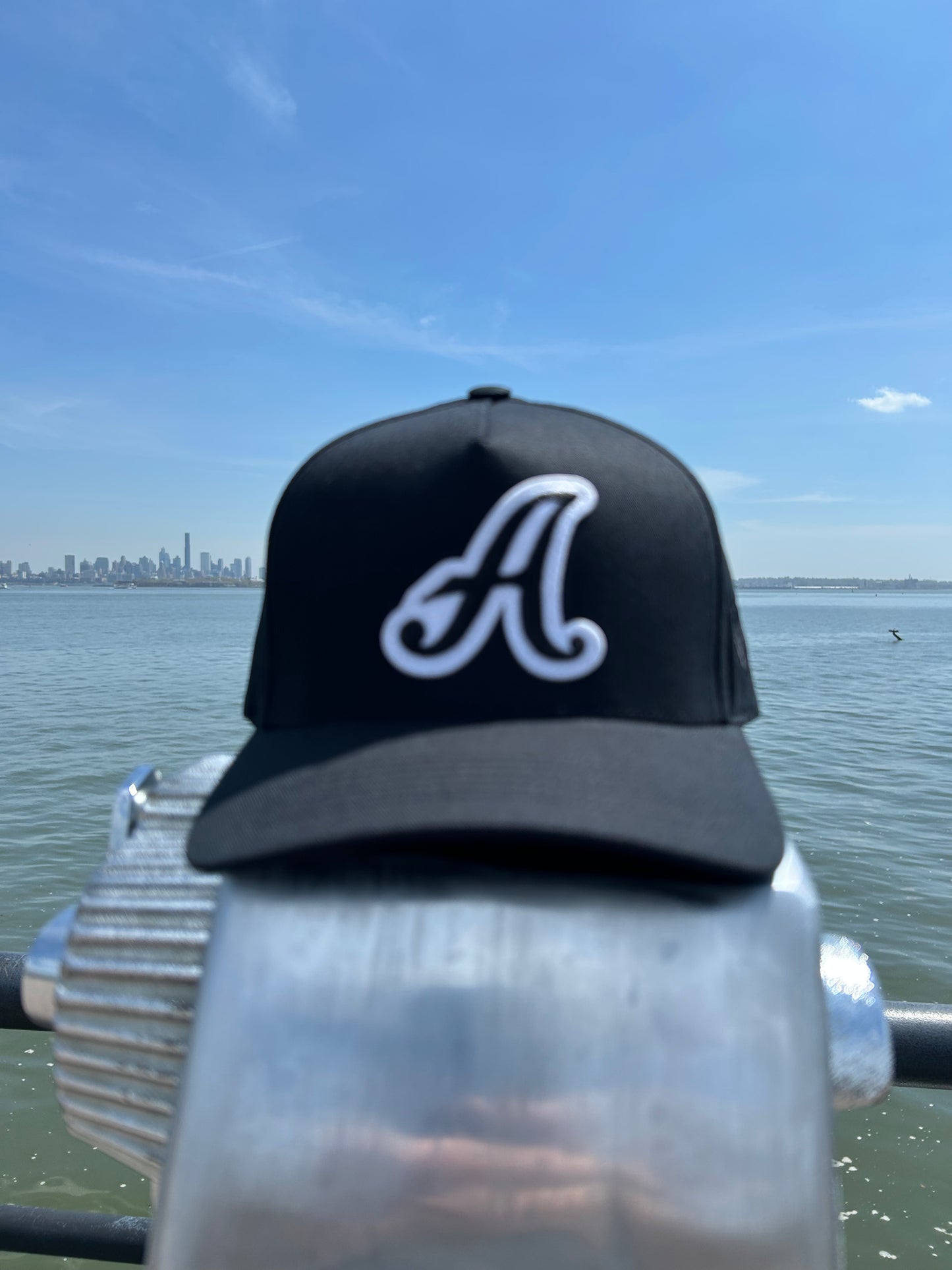MADE IN USA Iconic A 5-Panel Baseball Cap - Black/White