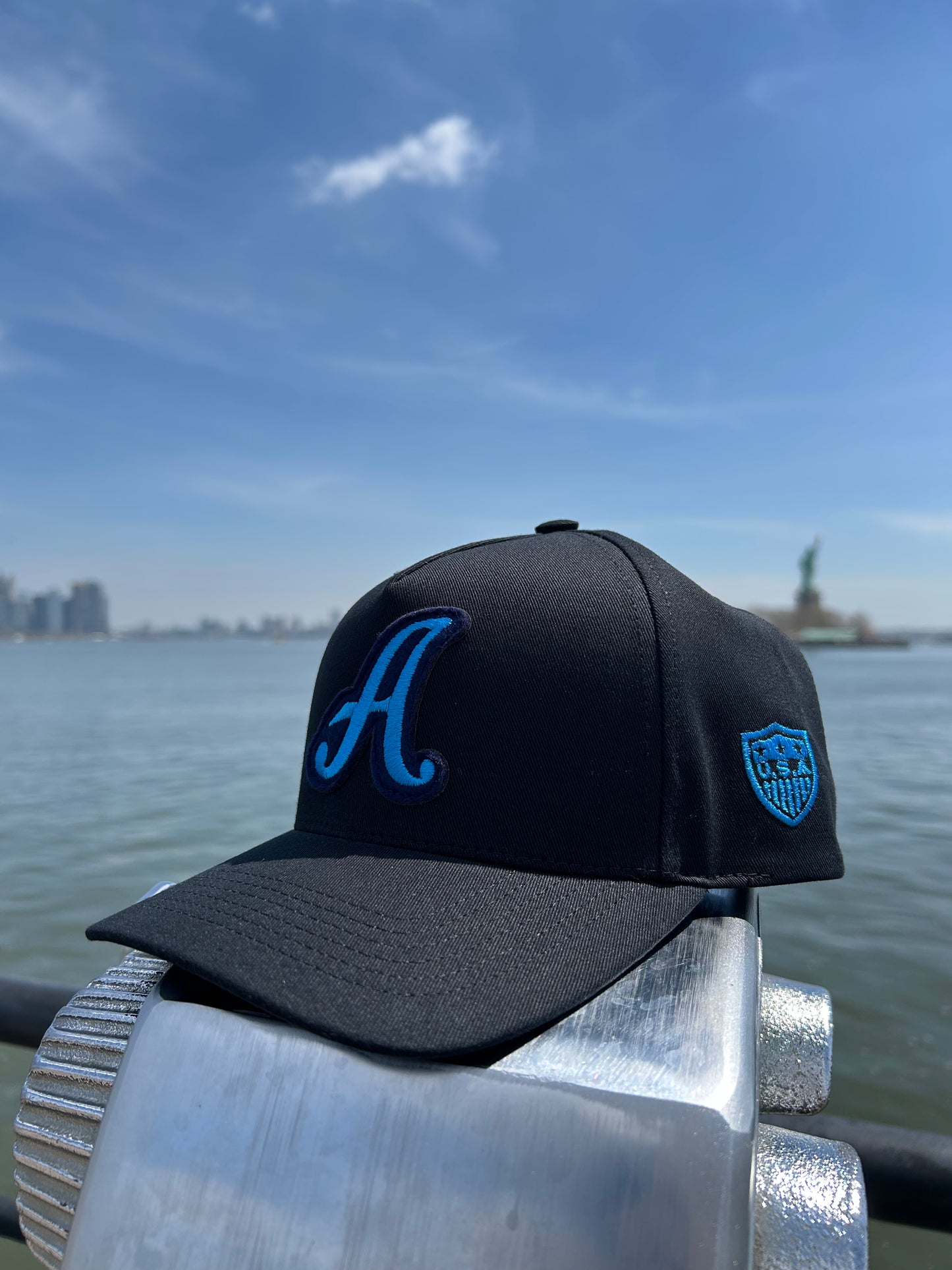 MADE IN USA Iconic A 5-Panel Baseball Cap - Black/Blue