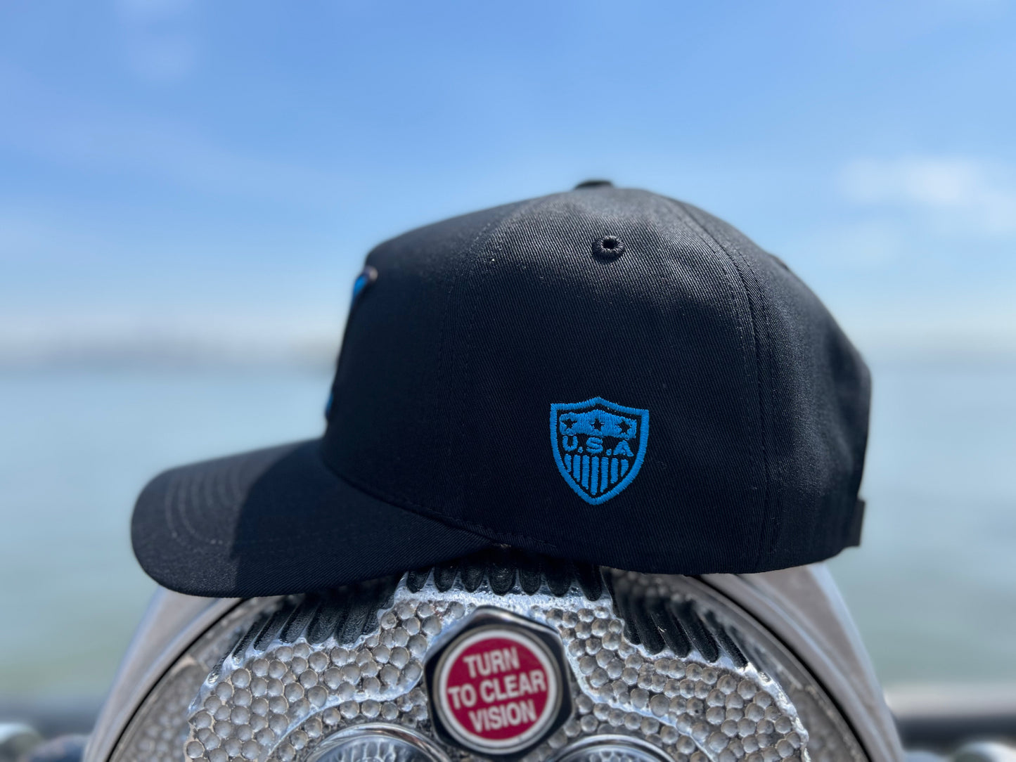 MADE IN USA Iconic A 5-Panel Baseball Cap - Black/Blue