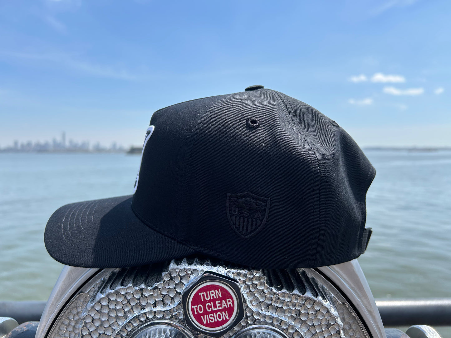MADE IN USA Iconic A 5-Panel Baseball Cap - Black/White