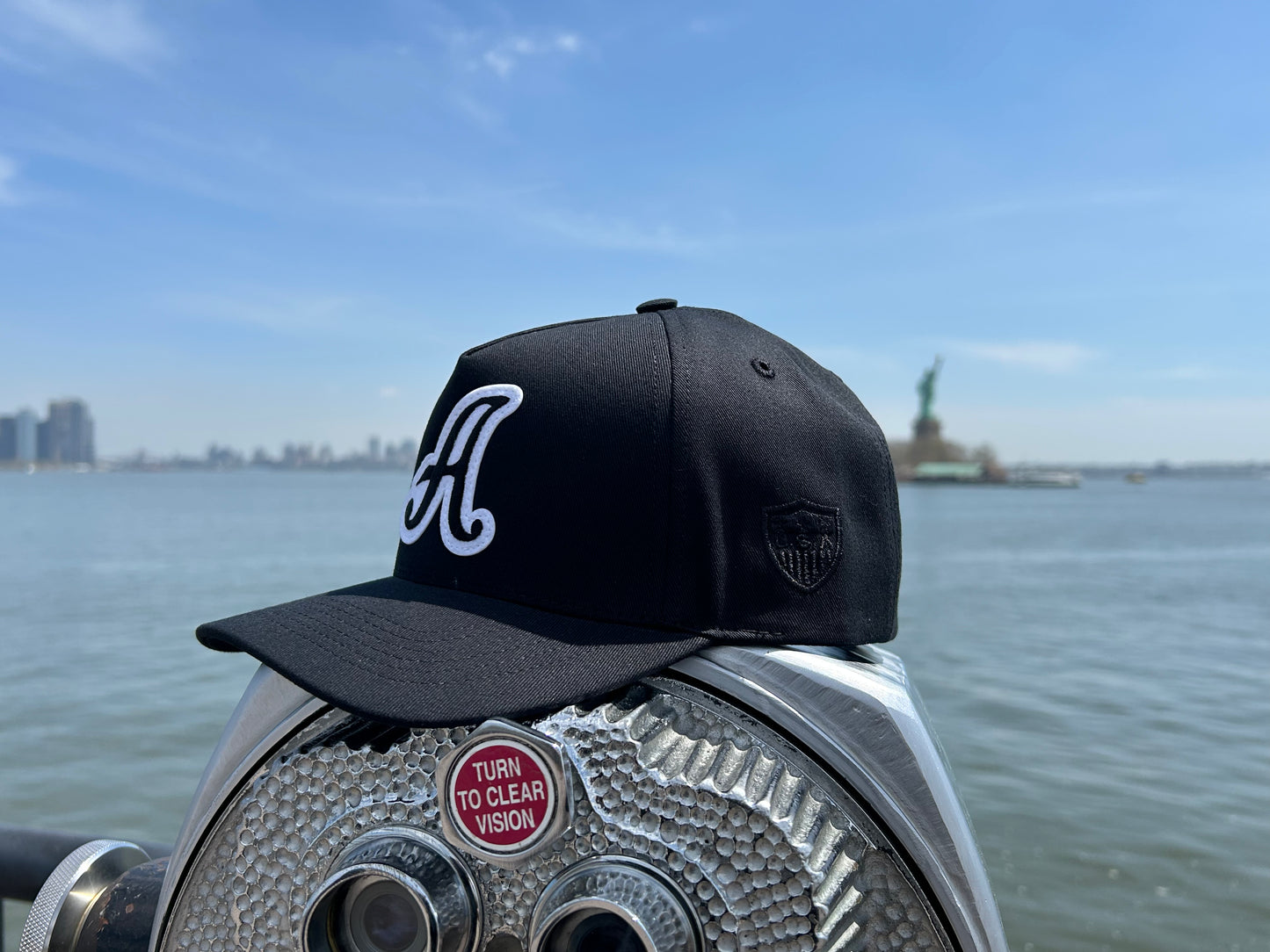 MADE IN USA Iconic A 5-Panel Baseball Cap - Black/White
