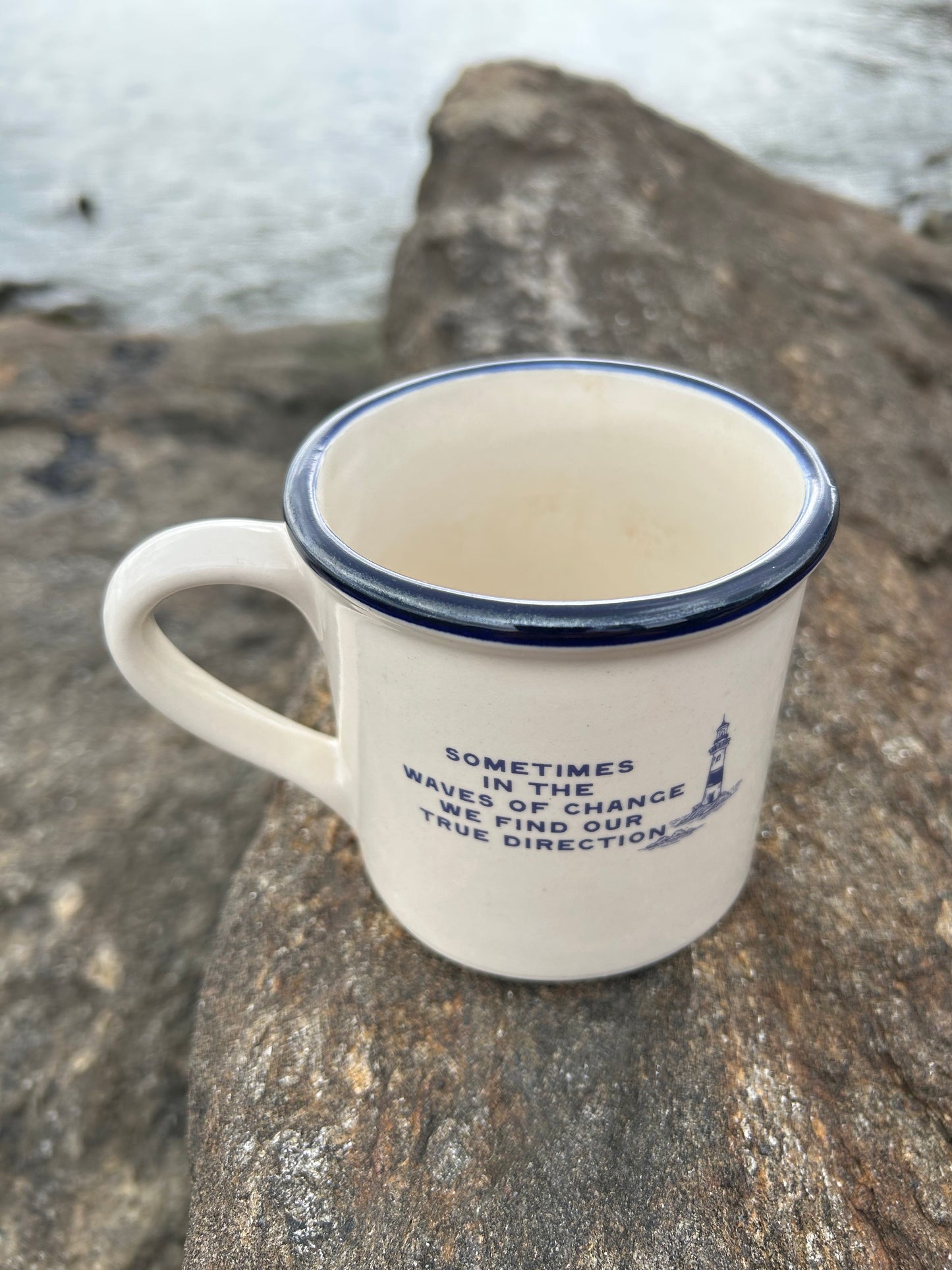 MADE IN USA Hearth Stoneware Coffee Mug - Waves of Change