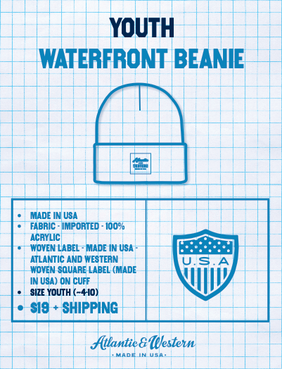 YOUTH MADE IN USA Waterfront Beanie - Barnegat Black