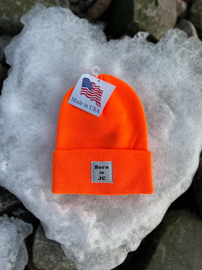 MADE IN USA Born in JC Waterfront Beanie - Orange