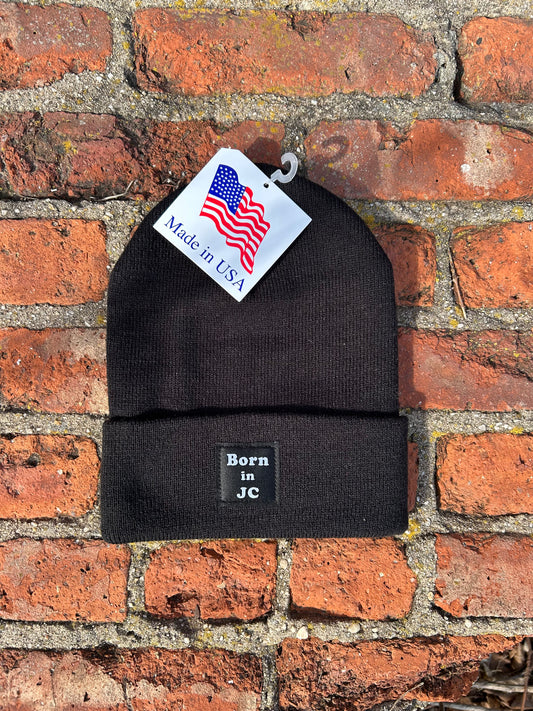 MADE IN USA Born in JC Waterfront Beanie - Black