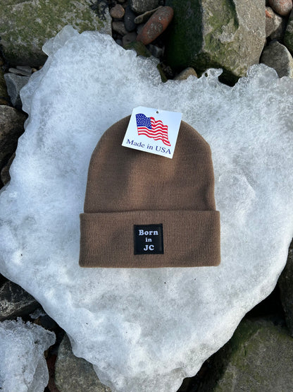 MADE IN USA Born in JC Waterfront Beanie - Brown