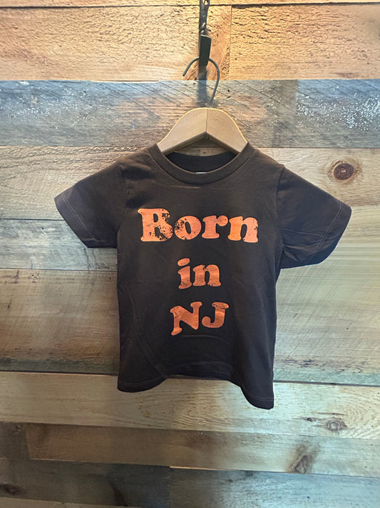TODDLER MADE IN USA Born in New Jersey T-Shirt - Brown/Orange