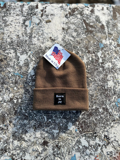 MADE IN USA Born in JC Waterfront Beanie - Brown