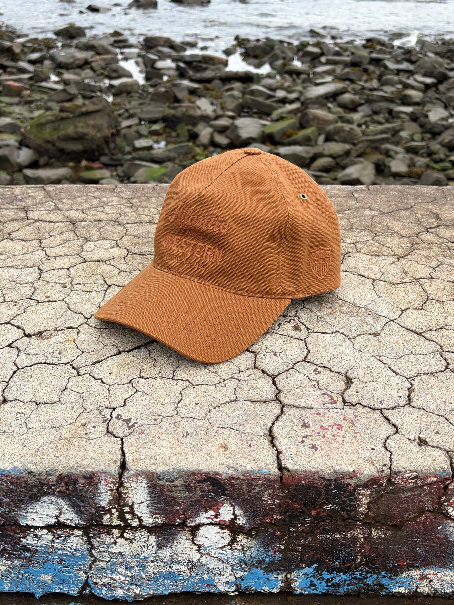 MADE IN USA Atlantic & Western Worker XL 5-Panel Baseball Cap - Brown