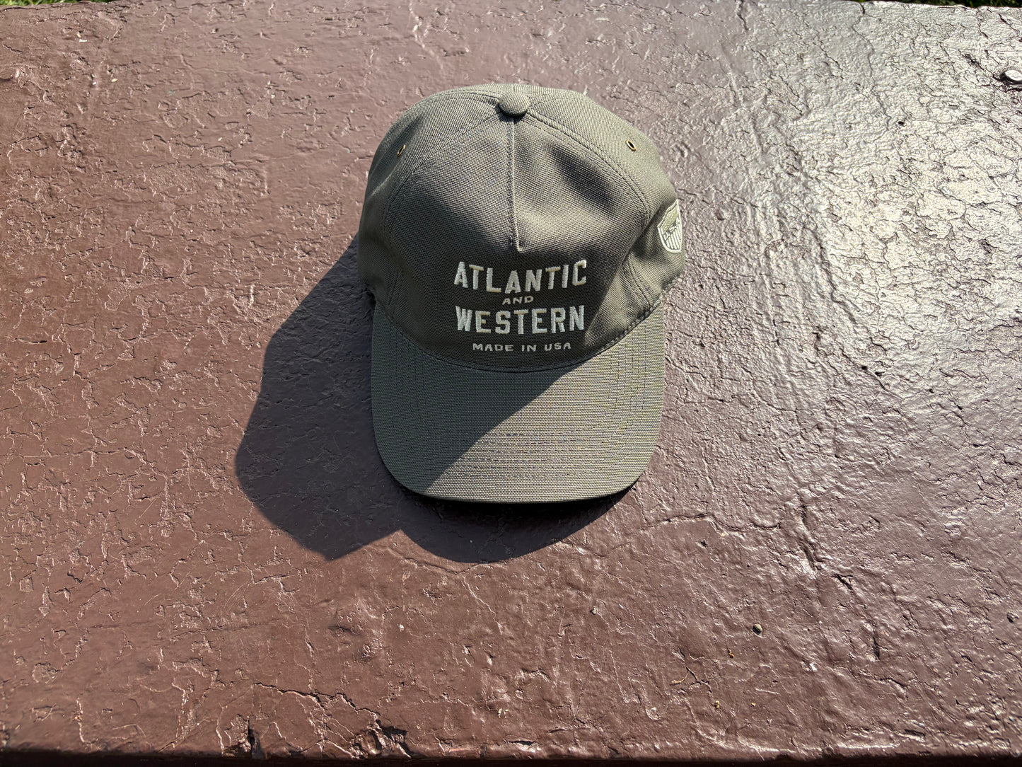 MADE IN USA Atlantic & Western Worker 5-Panel Baseball Cap - Olive Green