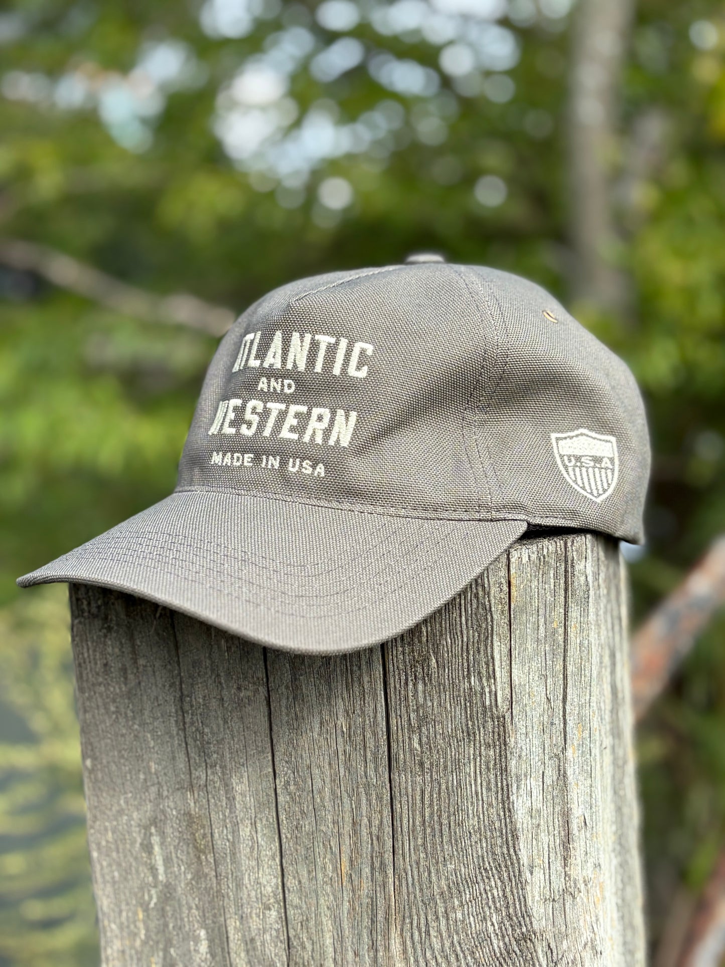 MADE IN USA Atlantic & Western Worker 5-Panel Baseball Cap - Olive Green