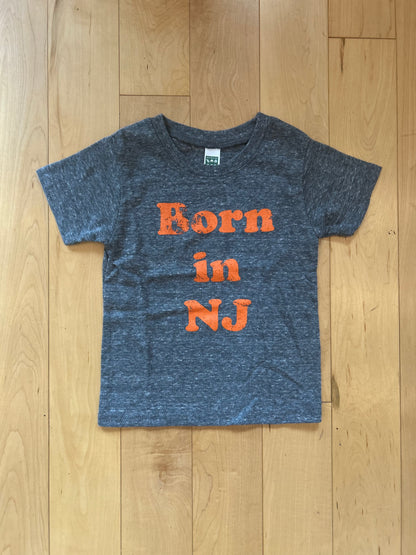 INFANT MADE IN USA Born in New Jersey T-Shirt - Vintage Grey/Orange