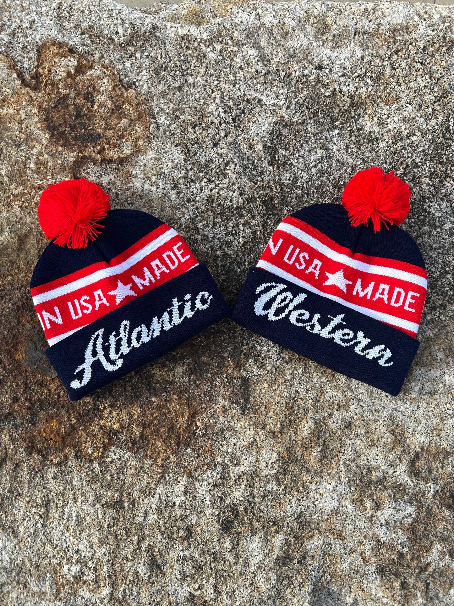 MADE IN USA Red, White, and Blue Jacquard Sport Beanies