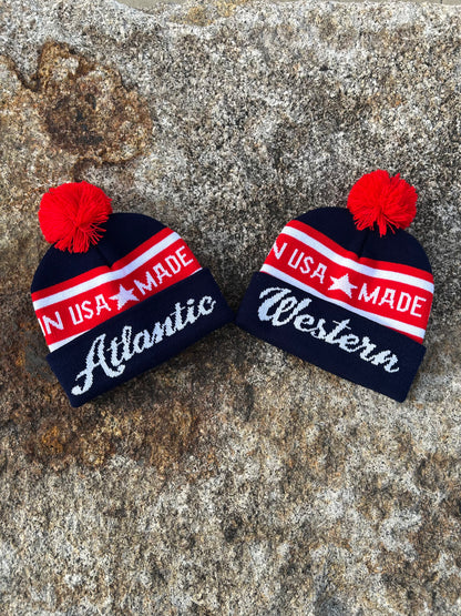 MADE IN USA Red, White, and Blue Jacquard Sport Beanies