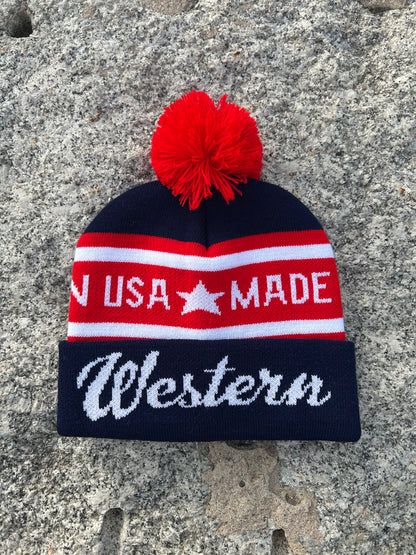 MADE IN USA Red, White, and Blue Jacquard Sport Beanies