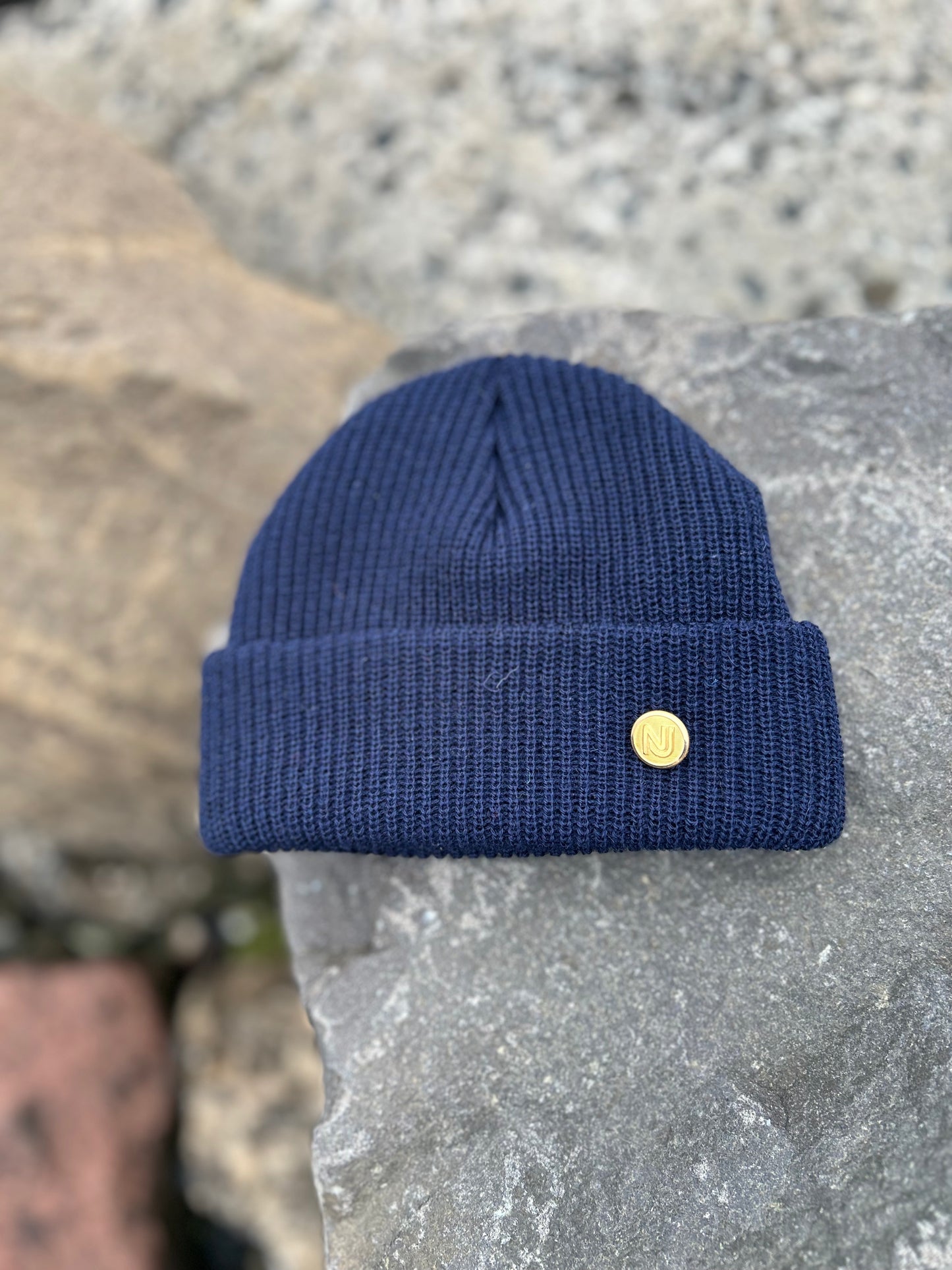 YOUTH MADE IN USA New Jersey Shortie Wool Watch Cap - Navy