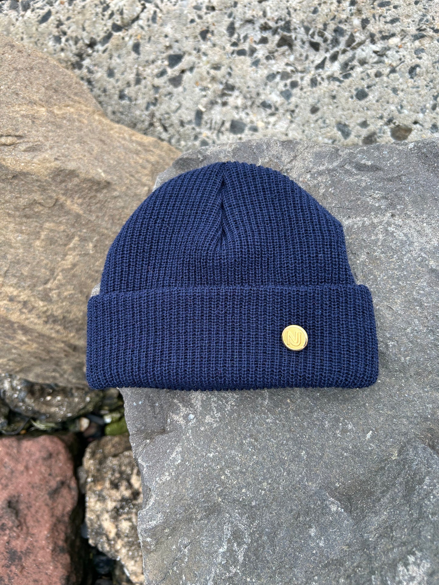 YOUTH MADE IN USA New Jersey Shortie Wool Watch Cap - Navy