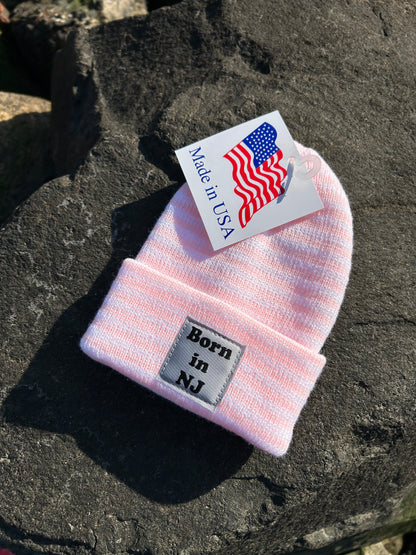 INFANT MADE IN USA Waterfront Beanie - Pink Stripe
