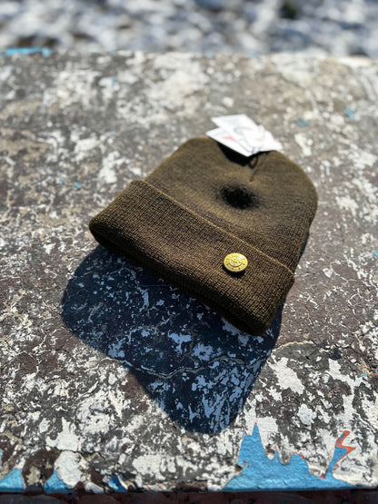 MADE IN USA Expedition 100% Wool Watch Cap with Thinsulate Insert - Olive