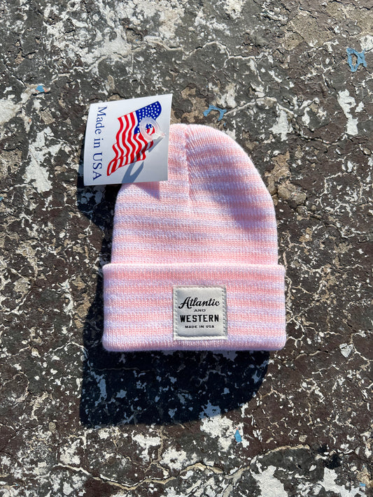 INFANT MADE IN USA Waterfront Beanie - Pink Stripe