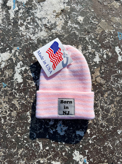 INFANT MADE IN USA Waterfront Beanie - Pink Stripe