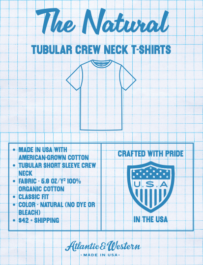 The Natural Organic T-Shirt - MADE IN USA