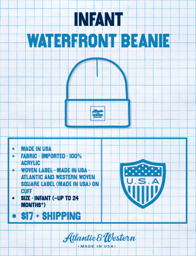 INFANT MADE IN USA Waterfront Beanie - Biscayne Blue